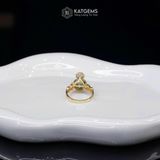  Nhẫn Vàng Ngọc Phỉ Thuý Hoa Bay Đồng Điếu Hồ Ly (Không Kén Mệnh) 