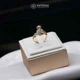  Nhẫn Vàng Ngọc Phỉ Thuý Hoa Bay Đồng Điếu Hồ Ly (Không Kén Mệnh) 