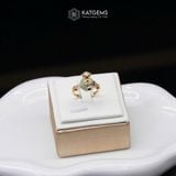  Nhẫn Vàng Ngọc Phỉ Thuý Hoa Bay Đồng Điếu Hồ Ly (Không Kén Mệnh) 