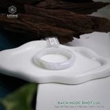  Vòng Khối Ngọc Phỉ Thúy Bạch Ngọc Phớt Lục Cao Cấp Bản Hẹ 10.8 x 7.6 x 52 (Không Kén Mệnh) 