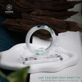  Vòng Khối Ngọc Phỉ Thúy Lục Táo Sơn Thủy Phớt Tím Cao Cấp Bản Hẹ 12.2 x 8.5 x 54 (Không Kén Mệnh) 