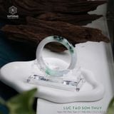  Vòng Khối Ngọc Phỉ Thúy Lục Táo Sơn Thủy Phớt Tím Cao Cấp Bản Hẹ 12.2 x 8.5 x 54 (Không Kén Mệnh) 
