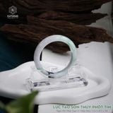  Vòng Khối Ngọc Phỉ Thúy Lục Táo Sơn Thủy Phớt Tím Cao Cấp Bản Hẹ 12.2 x 8.5 x 54 (Không Kén Mệnh) 