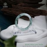  Vòng Khối Ngọc Phỉ Thúy Băng Hoa Lam Thiên Cao Cấp Bản Hẹ 11 x 8 x 53.6 (Không Kén Mệnh) 