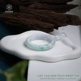  Vòng Khối Ngọc Phỉ Thúy Lục Táo Sơn Thủy Phớt Tím Cao Cấp Bản Hẹ 12.2 x 9 x 52.1 (Không Kén Mệnh) 