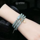  Vòng Chuỗi Ngọc Hoa Bay Bánh Xe 5.6ly Mix Ngũ Điếu, Xu Kim Tiền Và Cỏ 4 Lá Vàng Trang Sức (Không Kén Mệnh) 3-127009 