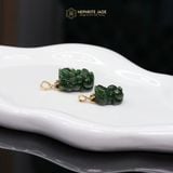 Mặt Dây Chuyền Tỳ Hưu Ngọc Bích Canada Móc Kim Tiền Vàng Tây VIP (Không Kén Mệnh) 