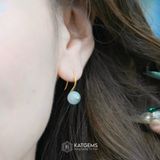  Khuyên Tai Kim Tâm Như Ý Vàng Trang Sức Ngọc Phỉ Thúy Hoa Bay (Không Kén Mệnh) 