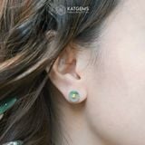  Khuyên Tai Đồng Điếu Ngọc Phỉ Thúy Hoa Bay (Không Kén Mệnh) 