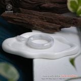  Vòng Khối Phỉ Thúy Xám Khói Điểm Sái Kim Hồng Bản Hẹ 13 x 7.5 x 53.3 (Không Kén Mệnh) 2530141 