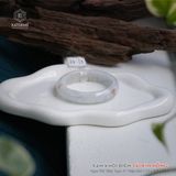  Vòng Khối Phỉ Thúy Xám Khói Điểm Sái Kim Hồng Bản Hẹ 13 x 7.5 x 53.3 (Không Kén Mệnh) 2530141 