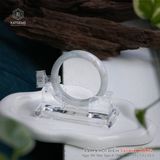  Vòng Khối Phỉ Thúy Xám Khói Điểm Sái Kim Hồng Bản Hẹ 13 x 7.5 x 53.3 (Không Kén Mệnh) 2530141 