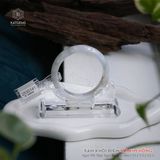  Vòng Khối Phỉ Thúy Xám Khói Điểm Sái Kim Hồng Bản Hẹ 13 x 7.5 x 53.3 (Không Kén Mệnh) 2530141 