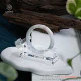  Vòng Khối Phỉ Thúy Xám Khói Điểm Sái Kim Hồng Bản Hẹ 12.2 x 8.5 x 56.7 (Không Kén Mệnh) 2530145 