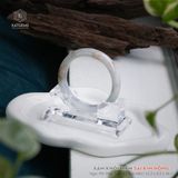  Vòng Khối Phỉ Thúy Xám Khói Điểm Sái Kim Hồng Bản Hẹ 12.2 x 8.5 x 56.7 (Không Kén Mệnh) 2530145 