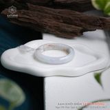  Vòng Khối Phỉ Thúy Xám Khói Điểm Sái Kim Hồng Bản Hẹ 12.2 x 8.5 x 56.7 (Không Kén Mệnh) 2530145 