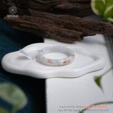  Vòng Khối Phỉ Thúy Xám Khói Điểm Sái Kim Hồng Bản Hẹ 12 x 7.6 x 55.8 (Không Kén Mệnh) 2530146 