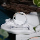  Vòng Khối Phỉ Thúy Xám Khói Điểm Sái Kim Hồng Bản Hẹ 12 x 7.6 x 55.8 (Không Kén Mệnh) 2530146 