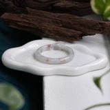  Vòng Khối Phỉ Thúy Xám Khói Điểm Sái Kim Hồng Bản Hẹ 10 x 8 x 56.6 (Không Kén Mệnh) 2530140 