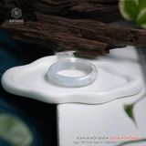  Vòng Khối Phỉ Thúy Xám Khói Điểm Sái Kim Hồng Bản Hẹ 13.9 x 7.9 x 54.5 (Không Kén Mệnh) 2530139 