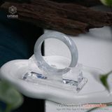  Vòng Khối Phỉ Thúy Xám Khói Điểm Sái Kim Hồng Bản Hẹ 15.2 x 7.9 x 54.6 (Không Kén Mệnh) 2530143 