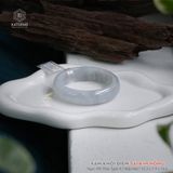  Vòng Khối Phỉ Thúy Xám Khói Điểm Sái Kim Hồng Bản Hẹ 15.2 x 7.9 x 54.6 (Không Kén Mệnh) 2530143 