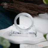  Vòng Khối Phỉ Thúy Xám Khói Điểm Chu Sa Bản Hẹ 14.6 x 7.9 x 55.6 (Không Kén Mệnh) 2530137 