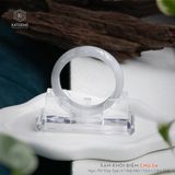  Vòng Khối Phỉ Thúy Xám Khói Điểm Chu Sa Bản Hẹ 14.6 x 7.9 x 55.6 (Không Kén Mệnh) 2530137 