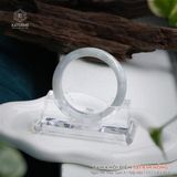  Vòng Khối Phỉ Thúy Xám Khói Điểm Sái Kim Hồng Bản Hẹ 12.2 x 8 x 55.5 (Không Kén Mệnh) 2530136 