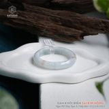  Vòng Khối Phỉ Thúy Xám Khói Điểm Sái Kim Hồng Bản Hẹ 12.2 x 8 x 55.5 (Không Kén Mệnh) 2530136 