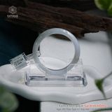  Vòng Khối Phỉ Thúy Xám Khói Điểm Sái Kim Hồng Bản Hẹ 13.6 x 8 x 56.8 (Không Kén Mệnh) 2530144 