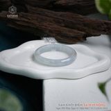  Vòng Khối Phỉ Thúy Xám Khói Điểm Sái Kim Hồng Bản Hẹ 13.6 x 8 x 56.8 (Không Kén Mệnh) 2530144 