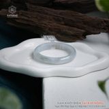  Vòng Khối Phỉ Thúy Xám Khói Điểm Sái Kim Hồng Bản Hẹ 13.6 x 8 x 56.8 (Không Kén Mệnh) 2530144 