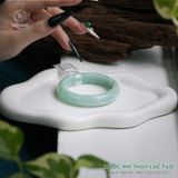  Vòng Khối Ngọc Phỉ Thúy Xanh Lục Táo Cao Cấp Bản Hẹ 12.5 x 8.2 x 52.1 (Không Kén Mệnh) 2531551 