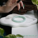  Vòng Khối Ngọc Phỉ Thúy Xanh Lục Táo Cao Cấp Bản Đũa 8.1 x 7.7 x 53.2 (Không Kén Mệnh) 2531540 