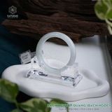  Vòng Khối Ngọc Phỉ Thúy Bạch Nguyệt Quang (Bạch Ngọc) Cao Cấp Bản Hẹ 10.6 x 8.5 x 56.6 (Không Kén Mệnh) 2531541 