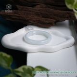  Vòng Khối Ngọc Phỉ Thúy Bạch Nguyệt Quang (Bạch Ngọc) Cao Cấp Bản Hẹ 10.6 x 8.5 x 56.6 (Không Kén Mệnh) 2531541 