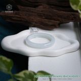  Vòng Khối Ngọc Phỉ Thúy Bạch Nguyệt Quang (Bạch Ngọc) Cao Cấp Bản Hẹ 10.6 x 8.5 x 56.6 (Không Kén Mệnh) 2531541 