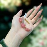  Vòng Dây Cáp Đá Đào Hoa Mix Ngũ Điếu, Hồ Ly Và Lu Thống (Thổ, Hỏa) 150525-8 