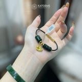  Vòng Dây Cáp Ngọc Cẩm Thạch Sơn Thuỷ (Type B) Ngũ Điếu Mix Hồ Ly Vàng Trang Sức Và Lu Thống (Không Kén Mệnh) 