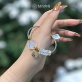  Vòng Dây Cáp Đá Moon Ngũ Điếu Mix Hồ Ly Và Túi Tiền Kim Bảo (Kim, Thủy) 