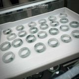  Nhẫn Ngọc Phỉ Thuý Hoa Bay Chất Nếp Băng ni 15-19mm (Không Kén Mệnh) 