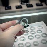  Nhẫn Ngọc Phỉ Thuý Hoa Bay Chất Nếp Băng ni 15-19mm (Không Kén Mệnh) 