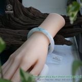  Vòng Khối Ngọc Phỉ Thúy Hoa Bay  Phớt Hoàng Phỉ Cao Cấp Bản Đũa 8.8 x 8.5 x 53.3 (Không Kén Mệnh) 2532249 