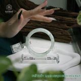  Vòng Khối Ngọc Phỉ Thúy Xanh Ngọc Điểm Hoa Bay Cao Cấp Bản Hẹ 12.3 x 7.6 x 55 (Không Kén Mệnh) 2533597 