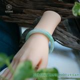  Vòng Khối Ngọc Phỉ Thúy Xanh Phớt Lý Cay Cao Cấp Bản Hẹ 9.8 x 7.6 x 57 (Không Kén Mệnh) 2533585 