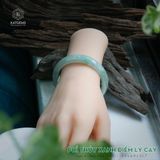  Vòng Khối Ngọc Phỉ Thúy Xanh Phớt Lý Cay Cao Cấp Bản Hẹ 11.9 x 6.9 x 53.7 (Không Kén Mệnh) 2533587 