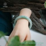  Vòng Khối Ngọc Phỉ Thúy Xanh Phớt Lý Cay Cao Cấp Bản Hẹ 12.1 x 8 x 56.6 (Không Kén Mệnh) 2533590 