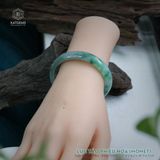  Vòng Khối Ngọc Phỉ Thúy Jade A Lục Táo Phiêu Hoa (MONET) Cao Cấp Bản Oval 11.8 x 6.2 x 46.5 X 53.8 (Không Kén Mệnh) 2534672 