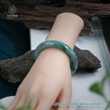  Vòng Khối Ngọc Phỉ Thúy Jade A Lục Táo Phiêu Hoa (MONET) Cao Cấp Bản Oval 11.8 x 6.2 x 46.5 X 53.8 (Không Kén Mệnh) 2534672 